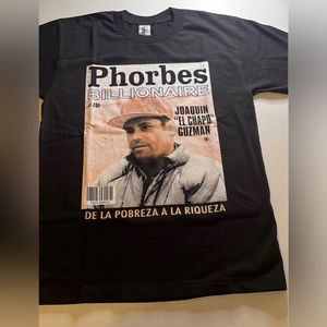 PHORBES BILLIONAIRE JOAQUIN “EL CHAPO GUZMÁN” #701 BLACK T-SHIRT